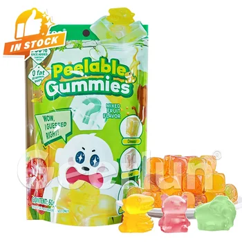 Factory In Stock Cute And Mystery Sweet Jelly Gummies Multip Fruit Flavor Yummy Peeling Soft Candy