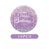 Purple Nine inch plate-10pcs