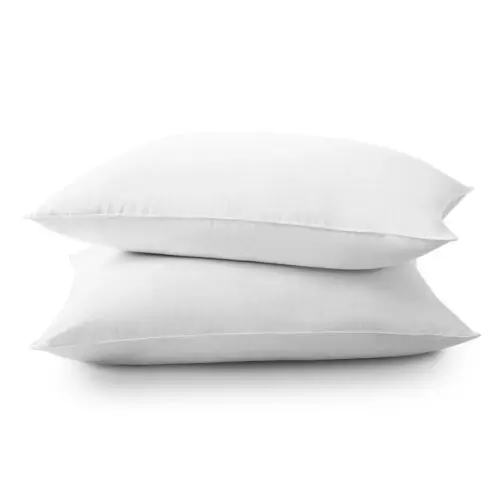 Premium White Goose Down Luxury Pillow Soft and Supportive Continental Bedding Sleeping Pillow Cotton Shell details