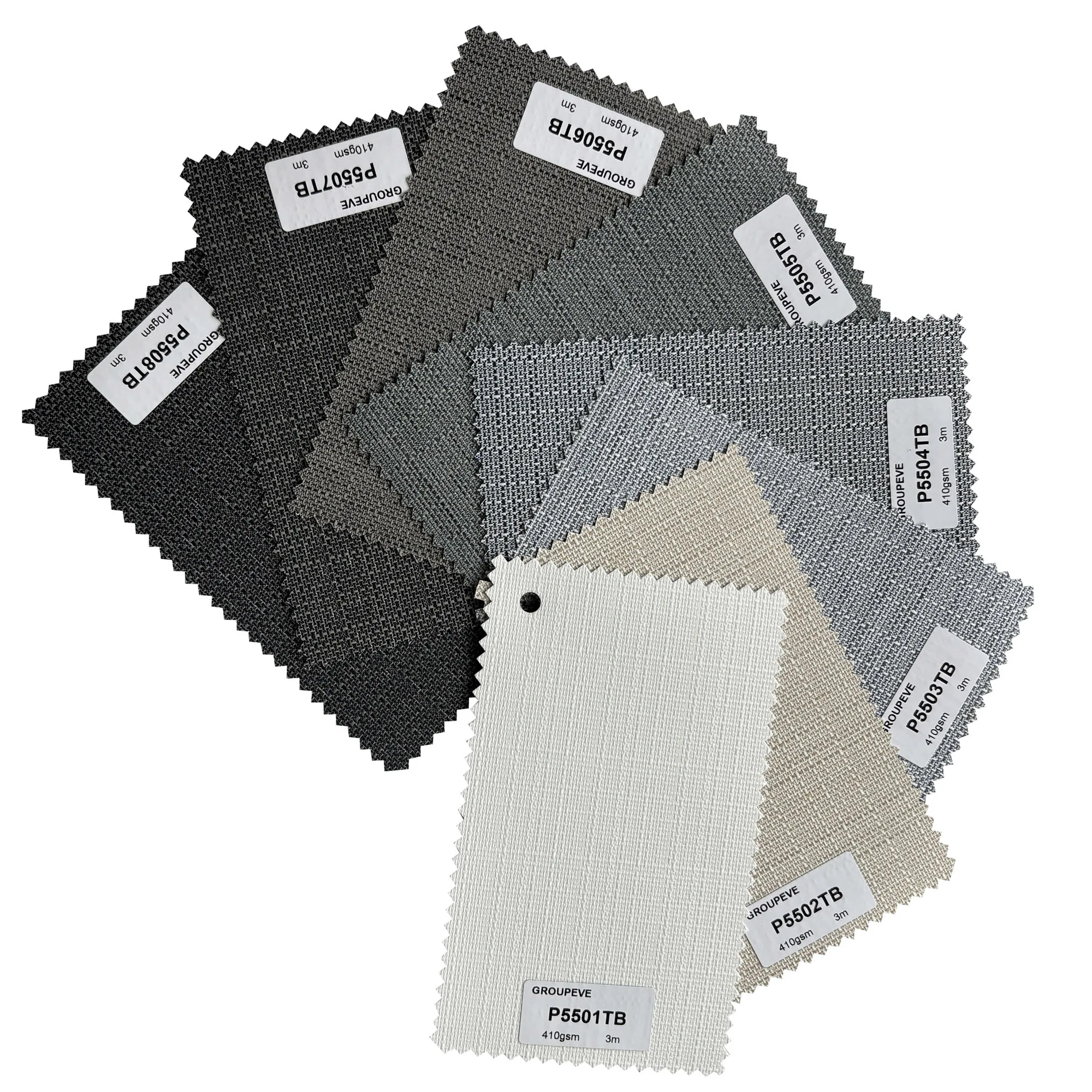 Wholesale White Coating Polyester Roller Blinds Fabric with 410GSM Weight and 3M Width for French Windows