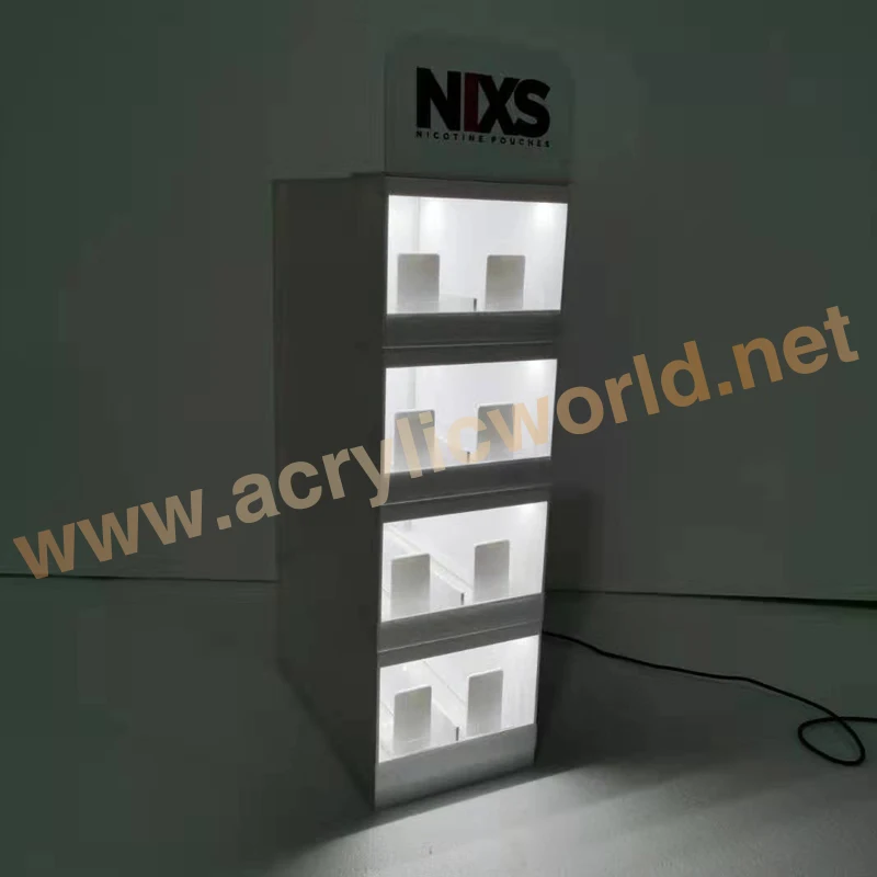 Countertop Perspex Liquids Display Modular Acrylic Bottle Box Display ...