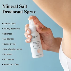 Body Deo Manufacturer Lime Freshing Control Odor Purifying Soda Free Mineral Salt Deodorant Spray for Men and Women