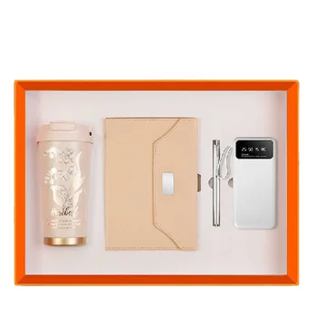 2024 Creative Executive Gift Pack New Business Wireless Earphones Temperature Display Coffee Cup Impressive Wireless Gift Set
