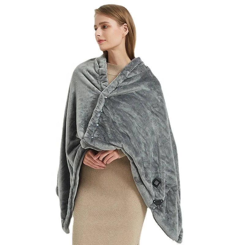 Electric Blanket for Winter Heated Blanket for Shoulder and Neck Heated Shawl Office Nap Warmer Cold-Protection Cape 6