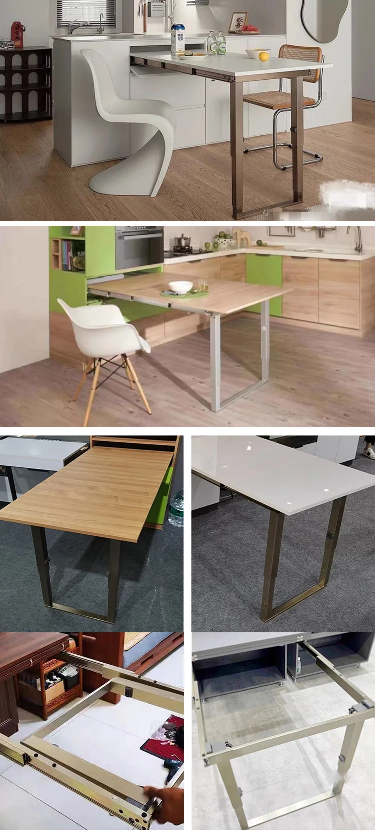 Adjustable Table Height Mechanisms Multisection Aluminum Track For