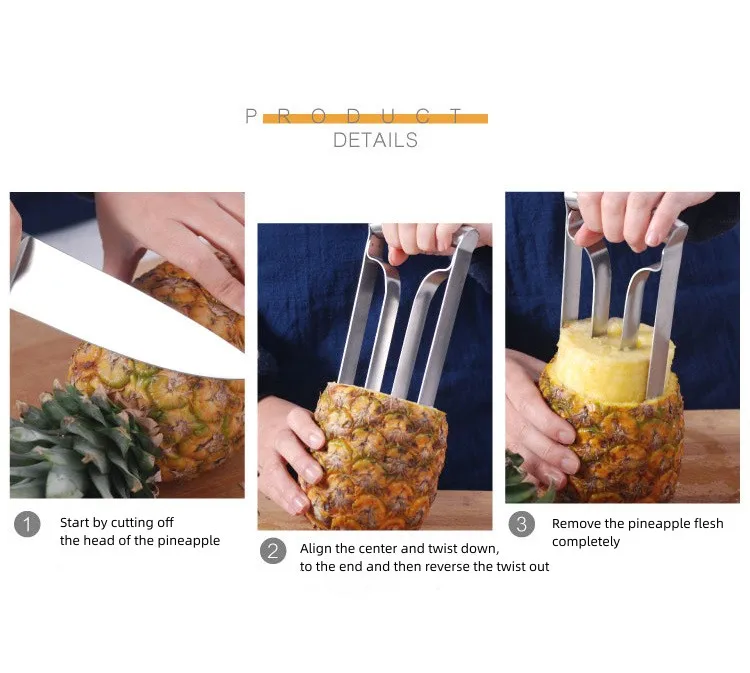 Stainless Steel Pineapple Picker Knife Eye Peeler Pineapple Corer Corer