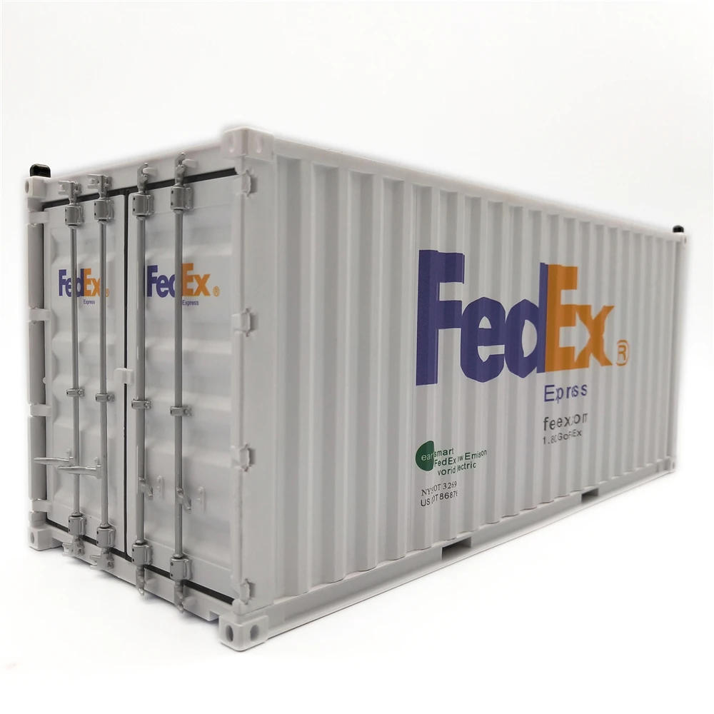 【A】30cm 1:20 Fedex Custom container model shipping container scale model O.A.S ship model