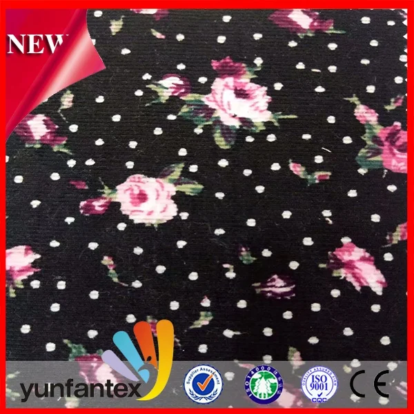 2020 фабричная Вельветовая ткань с цифровым принтом на заказ