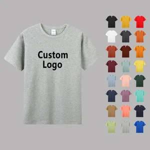 Custom Cotton Men's T-Shirts Heavyweight 200 GSM Gym Clothing Sport T-Shirt Print Blank Design T Shirt for Men