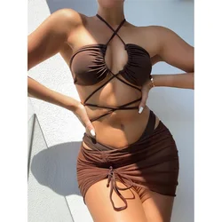 18 подростков xxx горячие сексуальные бикини для молодых девушек купальники из трех частей накидка бикини и пляжная одежда
