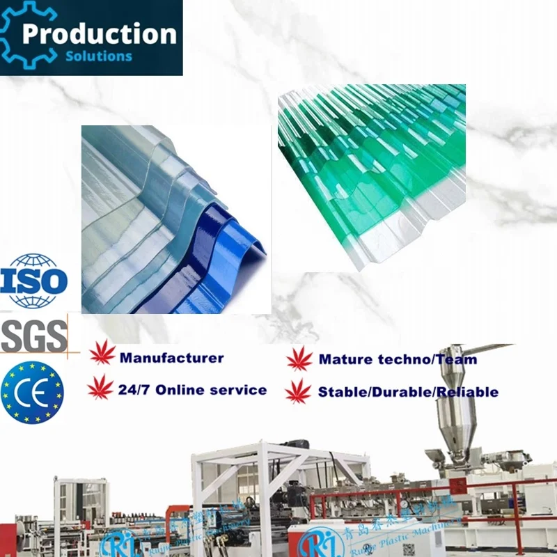LINEA PRODUCTIONIS TABULARUM PC, LINEA EXTRUSIONIS TEGULARUM ROOFICII PC, PET, PP, MACHINAE PRODUCTIONIS TABULARUM PC, MACHINAE FABRICATIONIS TABULARUM ACRYLICIS