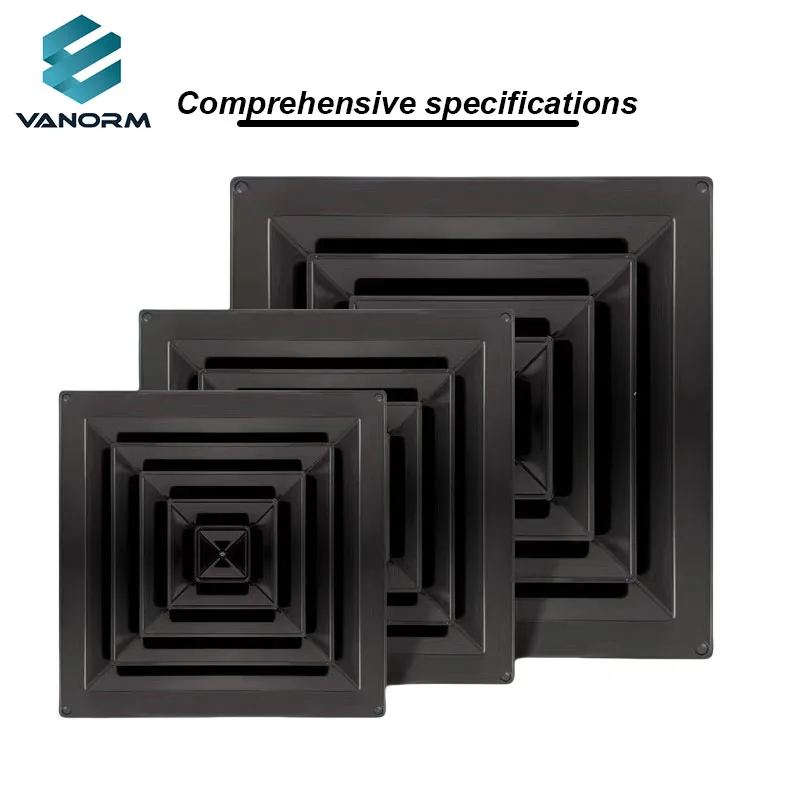 Black ABS Diffuser with square air Outlets