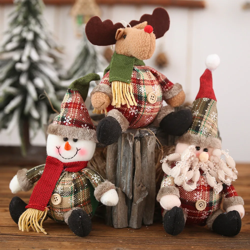 Santa Claus Christmas Doll Merry Christmas Decorations for Home Elk Christmas Ornaments Xmas Tree Decor 2022 Navidad Natal Gifts