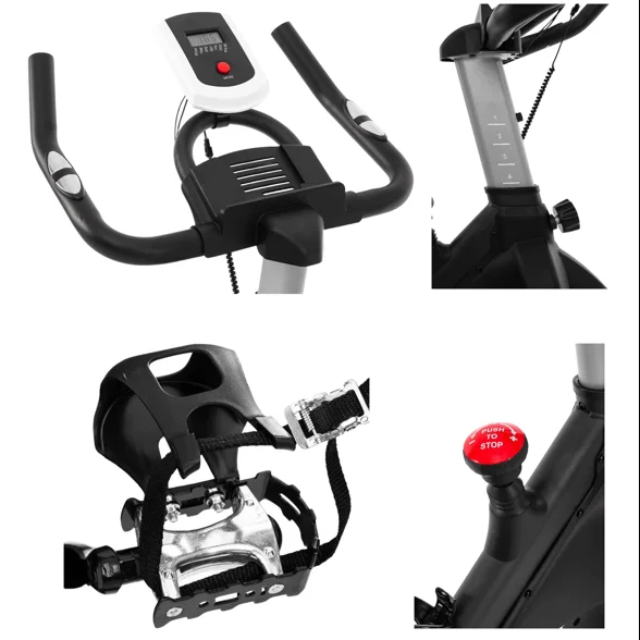 China Steel Large LCD Display Gym Bicycle Stationary Exercise Spin Bike for Fitness