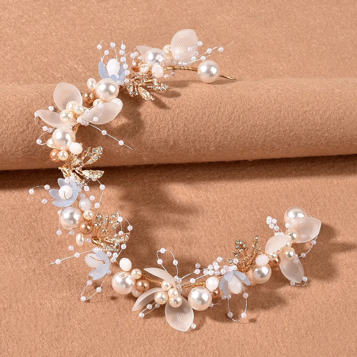 Fascia per capelli fiore moda fascia per capelli floreale da sposa rosa corona d