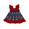 Christmas Tree Flutter Sleeve Dress