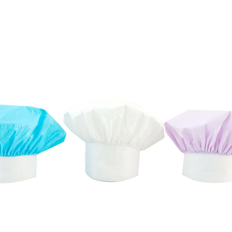 Игольчатая хлопковая 50% вискоза 50% полиэстер 50 г полиэтиленовая Водонепроницаемая одноразовая шапочка для душа для отеля