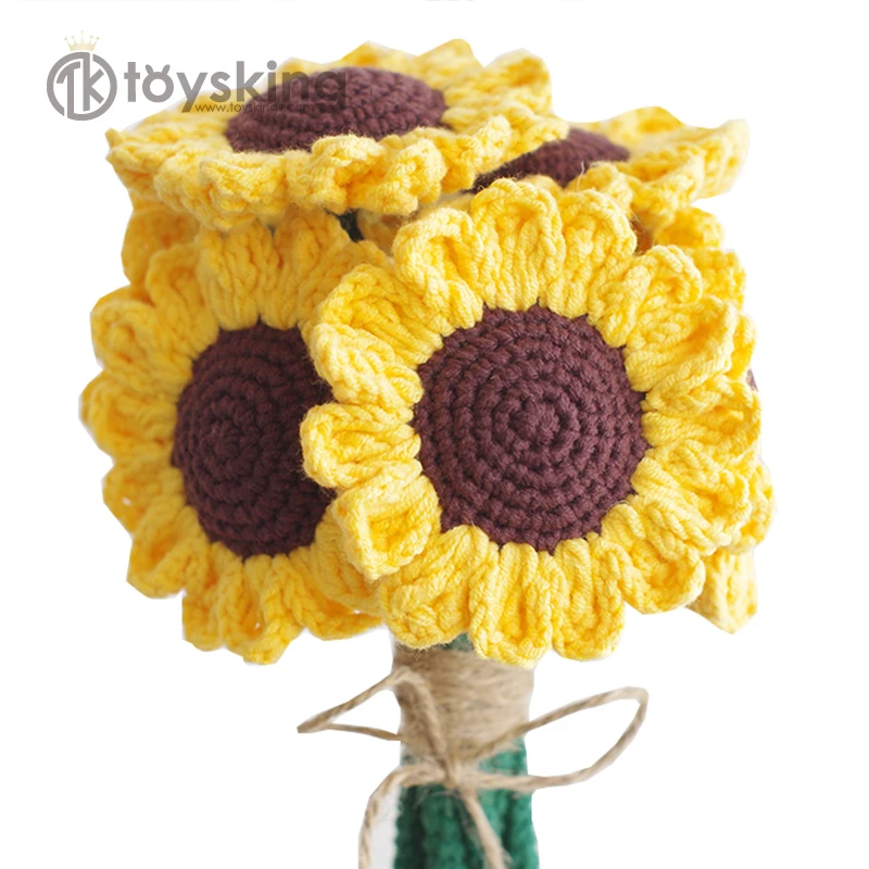 Tk-hilo Tejido Hecho A Mano De Girasol,Decoración Con Gancho De Aguja, Ganchillo,Flores Amigurumi,Venta Al Por Mayor - Buy Girasol,Hecho A Mano De,Crochet  Girasol Product on 