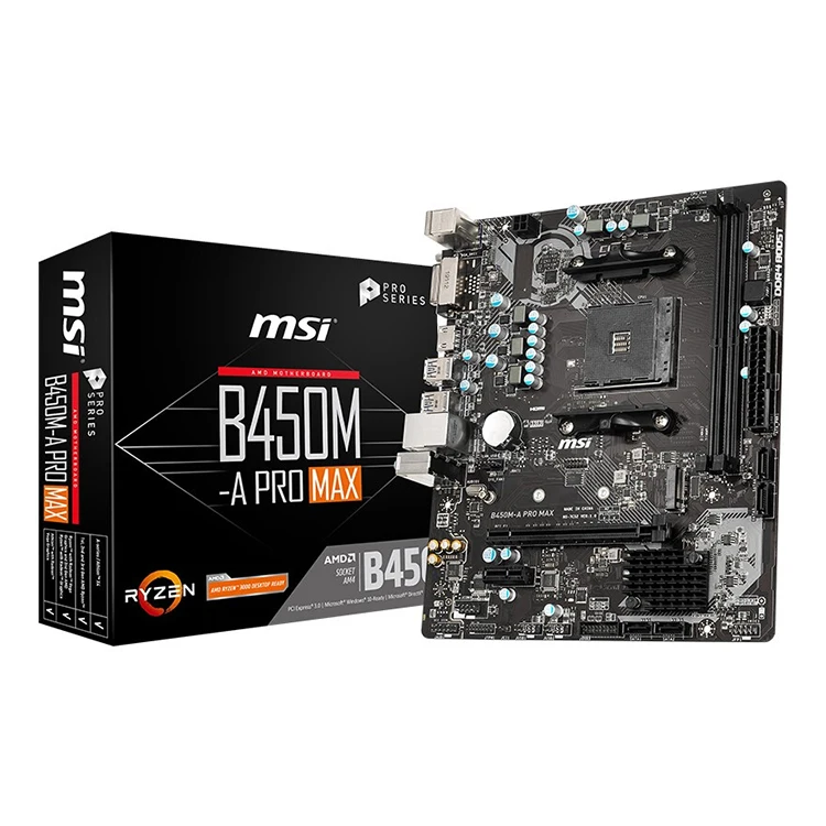 MSI B450M-A PRO MAX Motherboard - Supports AMD Ryzen Cpus