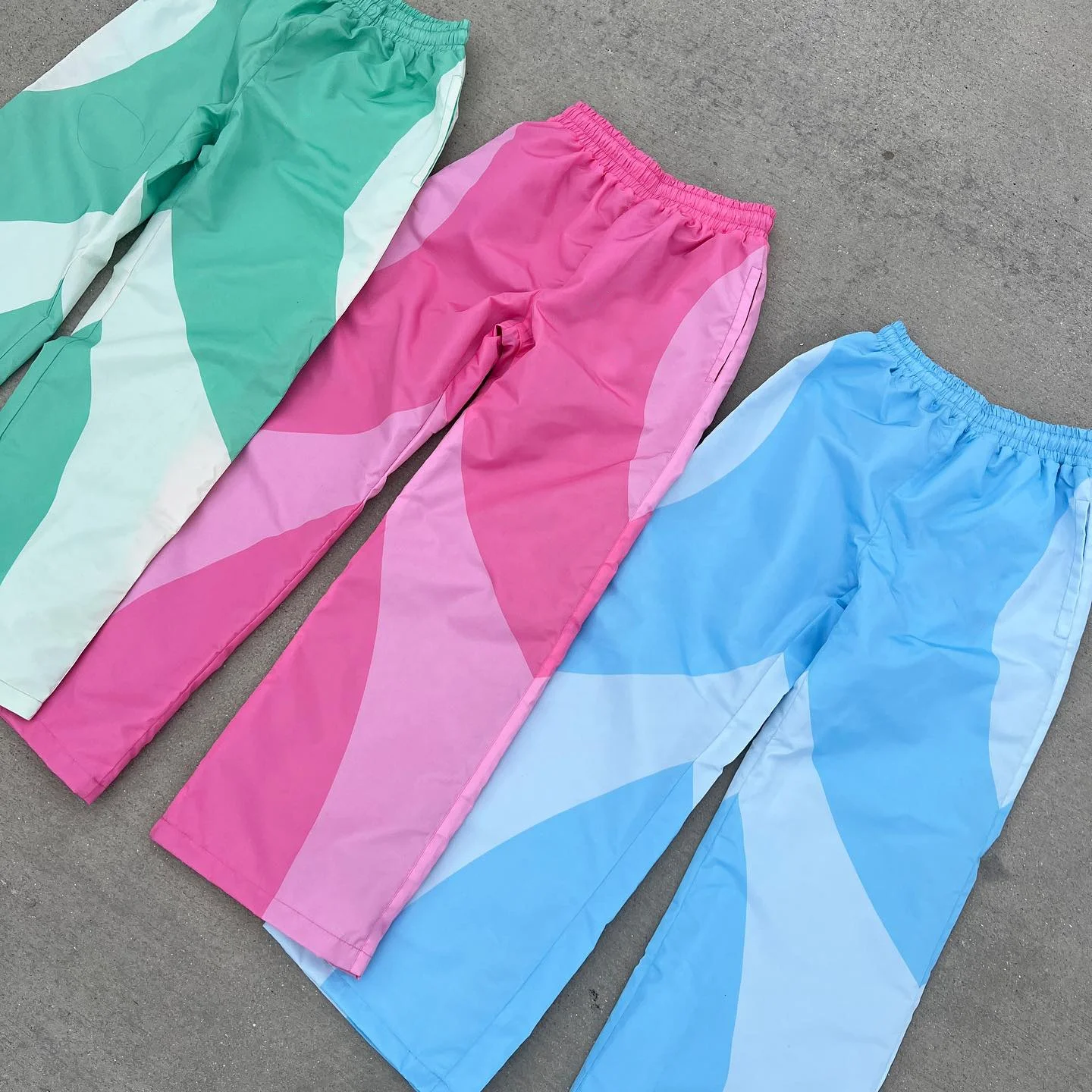 Custom Streetwear Summer Man Pants Pocket Side Zipper Polyester Cotton Baggy Sweat Jogger Windbreaker Trousers for Men gallery 2
