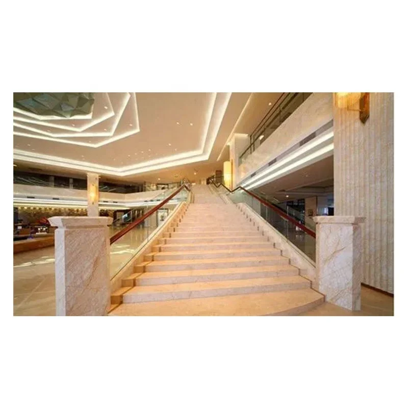 Polishing Golden Spider Marble Beige Marble Bathroom Slab Hotel Wall And Floor Tiles Beige Marble Step Stairs