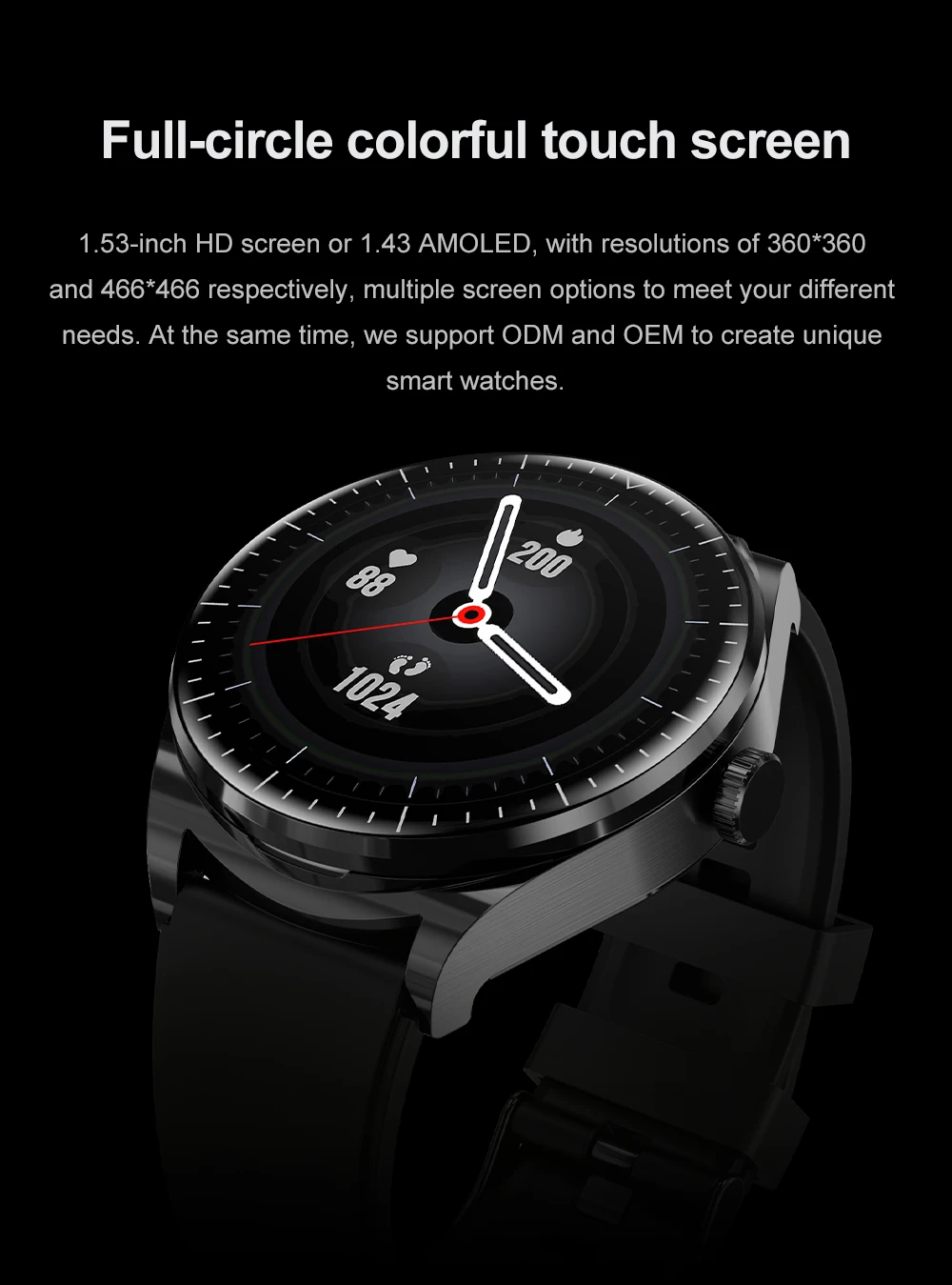 2024 S9 Rugged Round Smartwatch Ip68 Waterproof Wearable Devices ...