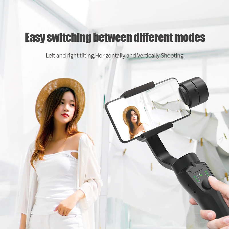 OEM 3 Axis Gimbal Stabilizer for GoPro IPhones Samsung Android Smartphone Video Photography