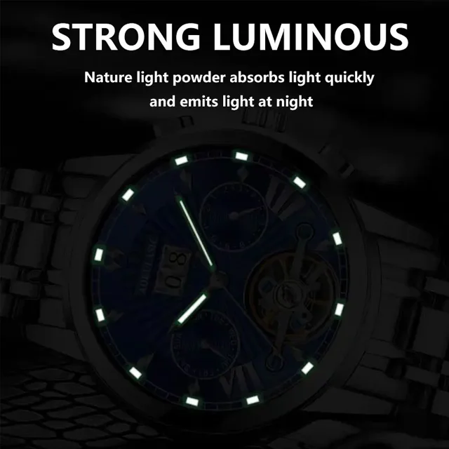 Poedagar Luxury Waterproof Mechanical Watch
