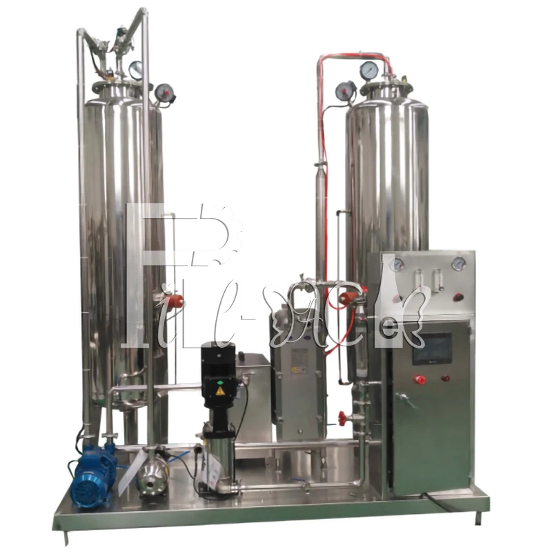 Volume Ratio 2.5 / 4 Times CO2 Mixer Mixing Machine Saturator for Carbonated Gas Drink Beverage /sparkling Water Processing