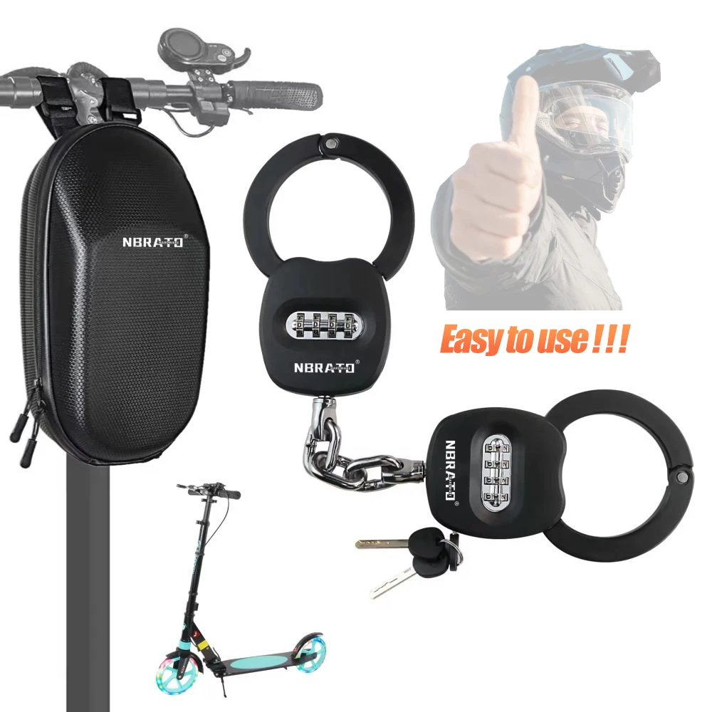 NBRATO Heavy Duty Twins Anti Theft Handcuff Lock for E-scooters