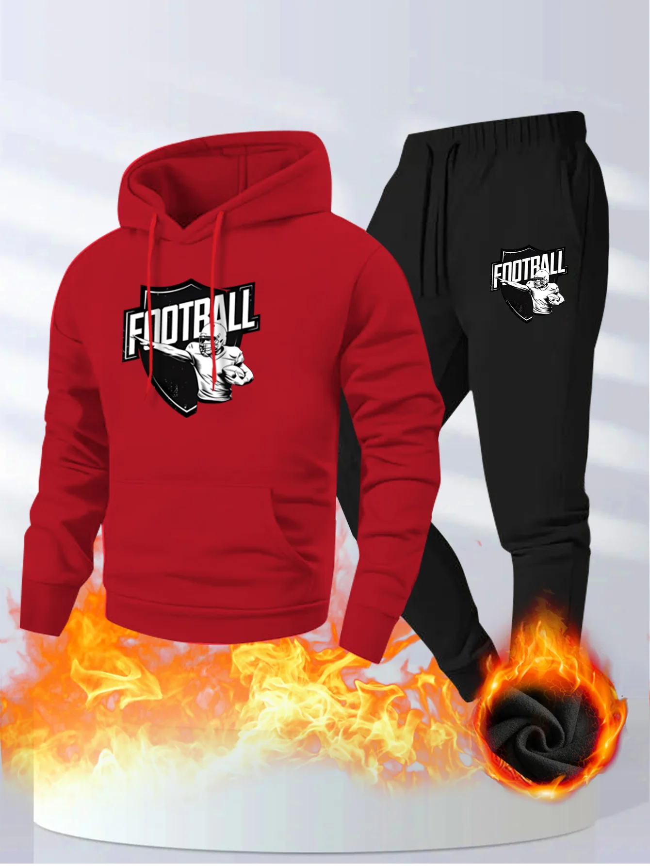A Complete Set of Casual Sports Suit for Men's Autumn and Winter Cardigans, Hoodies, and aperçu 2