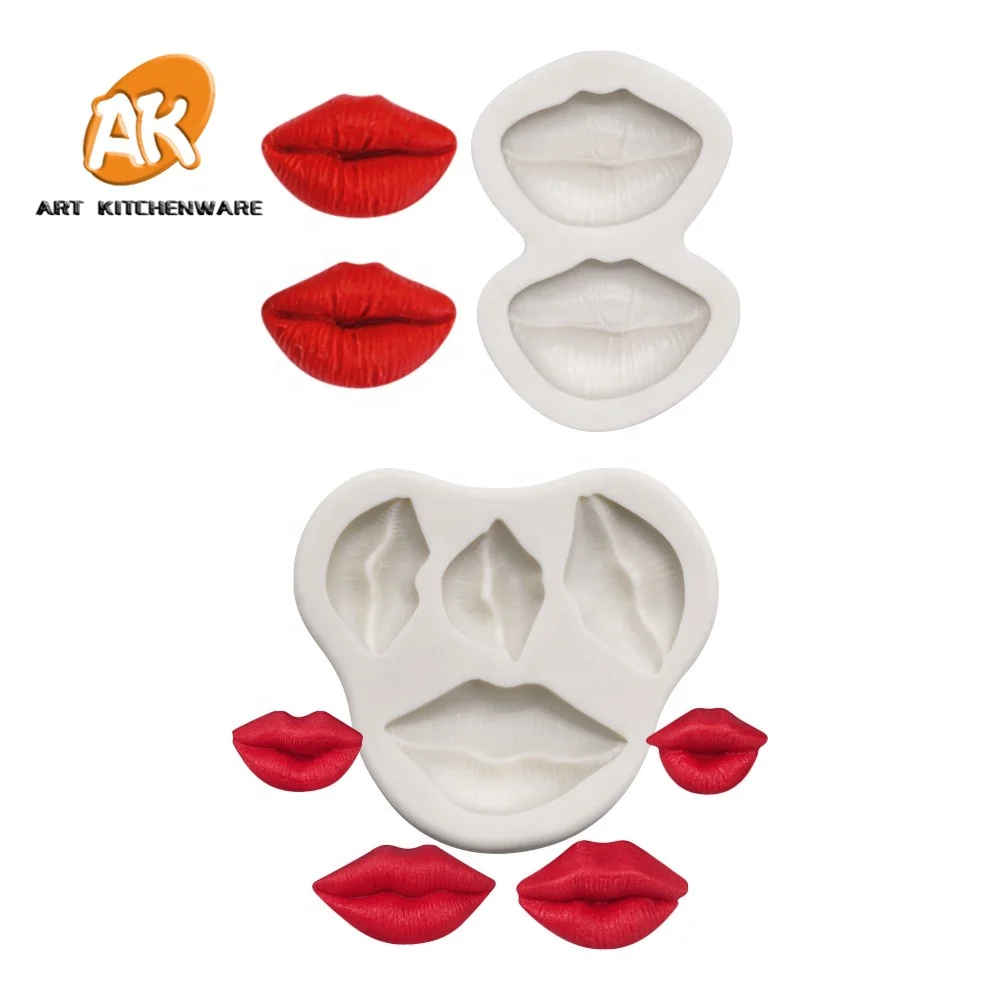 AK Customized Lips 3D Silicone Fondant Cake Molds Chocolate Decorations for  Cake Decorating Supplies Pastry Tools