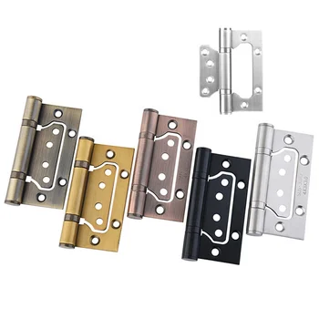 Door Hinge Hidden Flat Hinge Silver  Stainless Steel Invisible Door Hinge