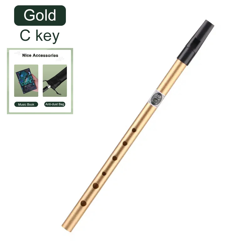 MINGYQOU Irish Whistle Flute C/D Key Ireland Flute Aluminum Alloy Whistle 6 Hole Flute M aperçu 7