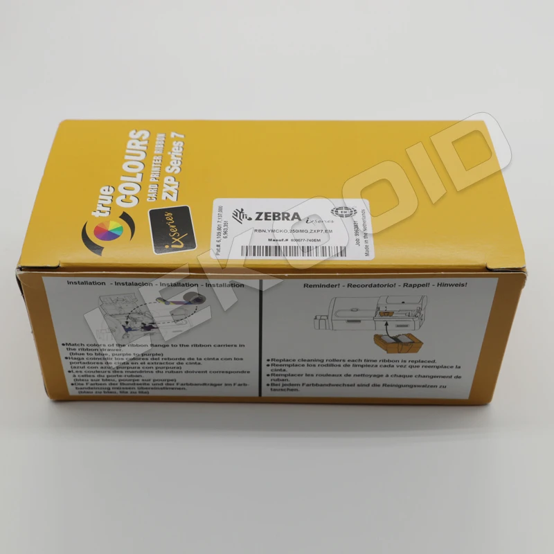 Zebra 800077-740EM Color Ribbon - YMCKO - 250 Prints For ZXP