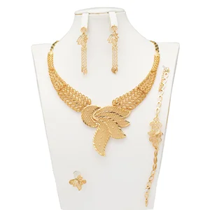 Dubai 4-piece Fashion Gold-plated Jewelry Set Bridal Wedding Party Gifts