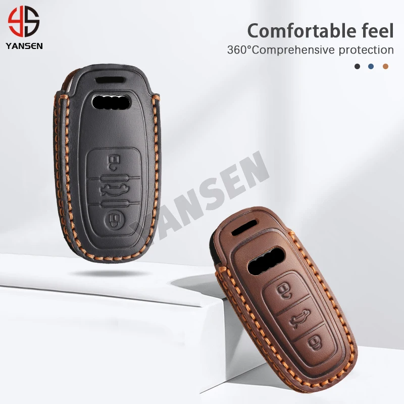2025 Alloy Style Car Key Case Cover Shell Fob for Audi A4 B9 A5 A6 8S 8W Q5 Q7 4M S4 S5 S7 TT TTS TFSI RS Protector Fob Keyless