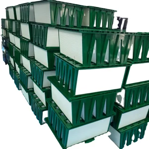 Hot Sale V-bank HEPA Filter ABS Frame HVAC Air Filtration System V-bank Plastic Frame Pleated Filter W-shaped Filter