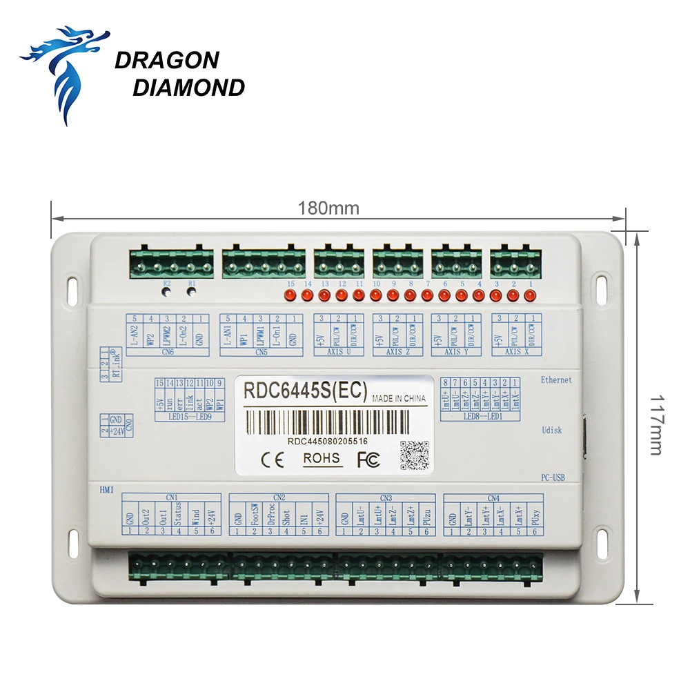 Dragon Diamond Ruida Controller RDC 6445S Laser Control System for Laser Engraving DSP Control Board System