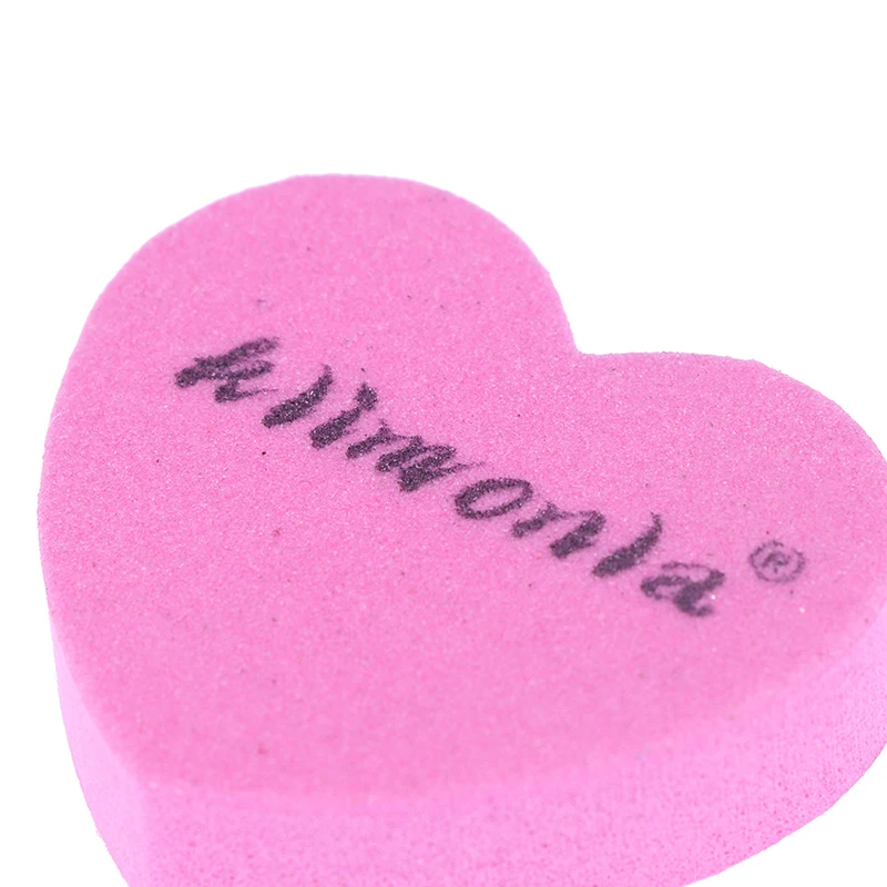 New Design Heart Shaped Mini Nail File Sanding Block Buffer Nail Art