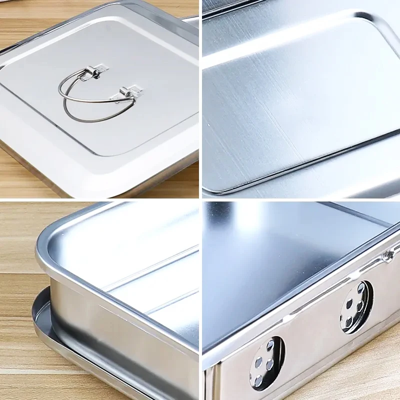 Stainless Steel Dental Instruments Box - Disinfection Trays