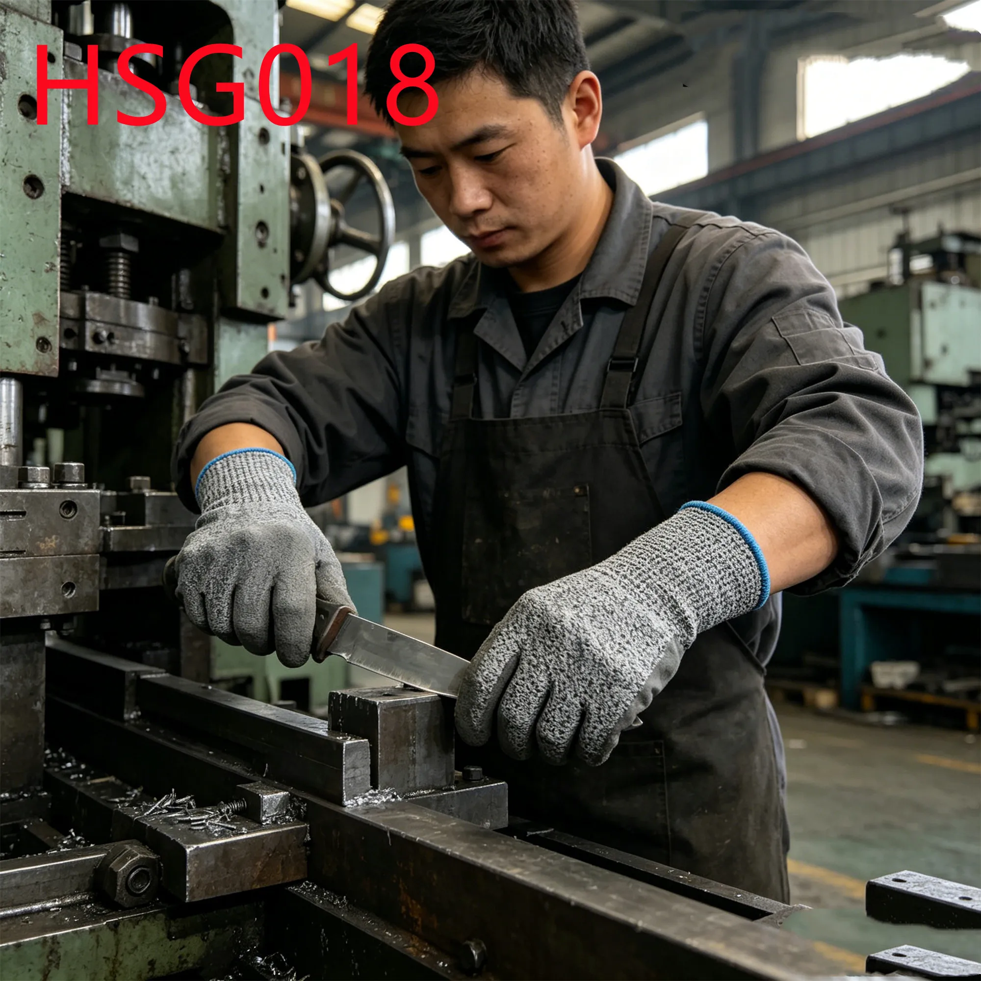 HY,Wood Processing Reinforced Palm Puncture-proof Working Gloves High Dexterity Control Level 5 Anti-cut Safety Gloves HSG018