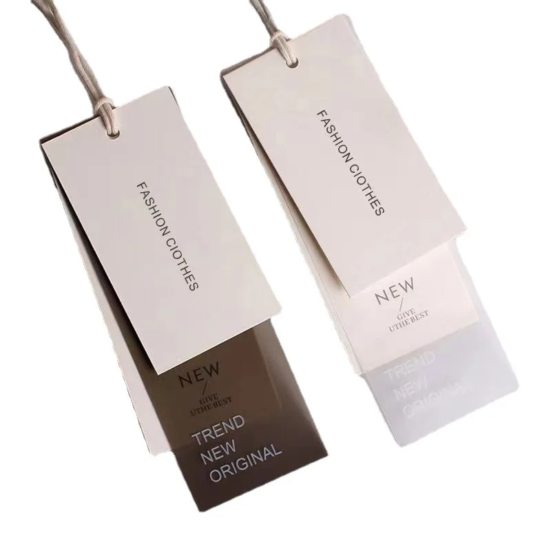 Custom Printed and Designed Paper Cards Hang Tags for Clothing Brand High Quality Designs Hang Tags