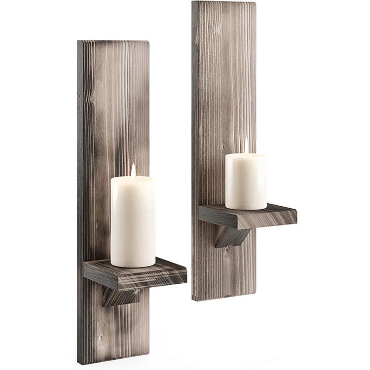 Rustic Wooden Candle Holders Wall Mount Wooden Candle Holders Floating Shelves Pillar Candle Sconce Buy High Quality Wooden Candle Holder Decorative Candle Wall Sconces Antique Candle Sconce Product On Alibaba Com