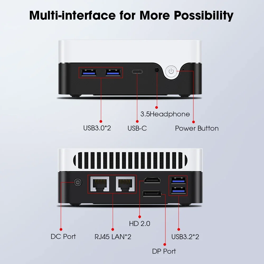 CHUWI LarkBox X Mini PC – Intel N100 Gaming Desktop with 12GB RAM