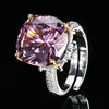 Anillo de rosa seca con corte de nido de pájaro de tamaño ajustable