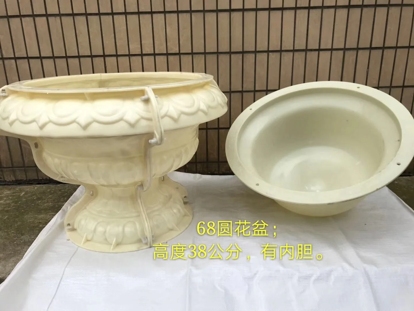 仁发花园塑料混凝土花盆模具水泥花盆大型模具硅胶混凝土花盆模具花盆