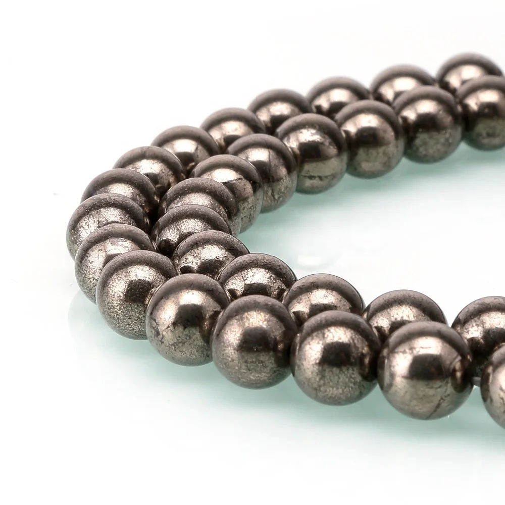 16MM PYRITE GEMSTONE FACETED ROUND LOOSE BEADS 15.5" 