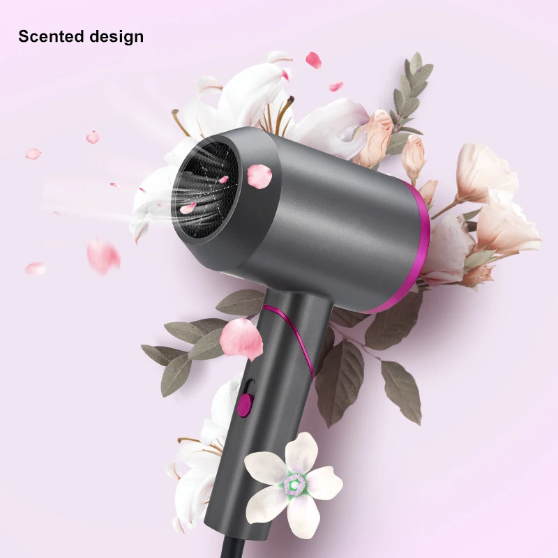 Secador de pelo secador de pelo con difusor y boquilla Mini plegable de  iones negativos secador de pelo para el hogar y viaje 2000w