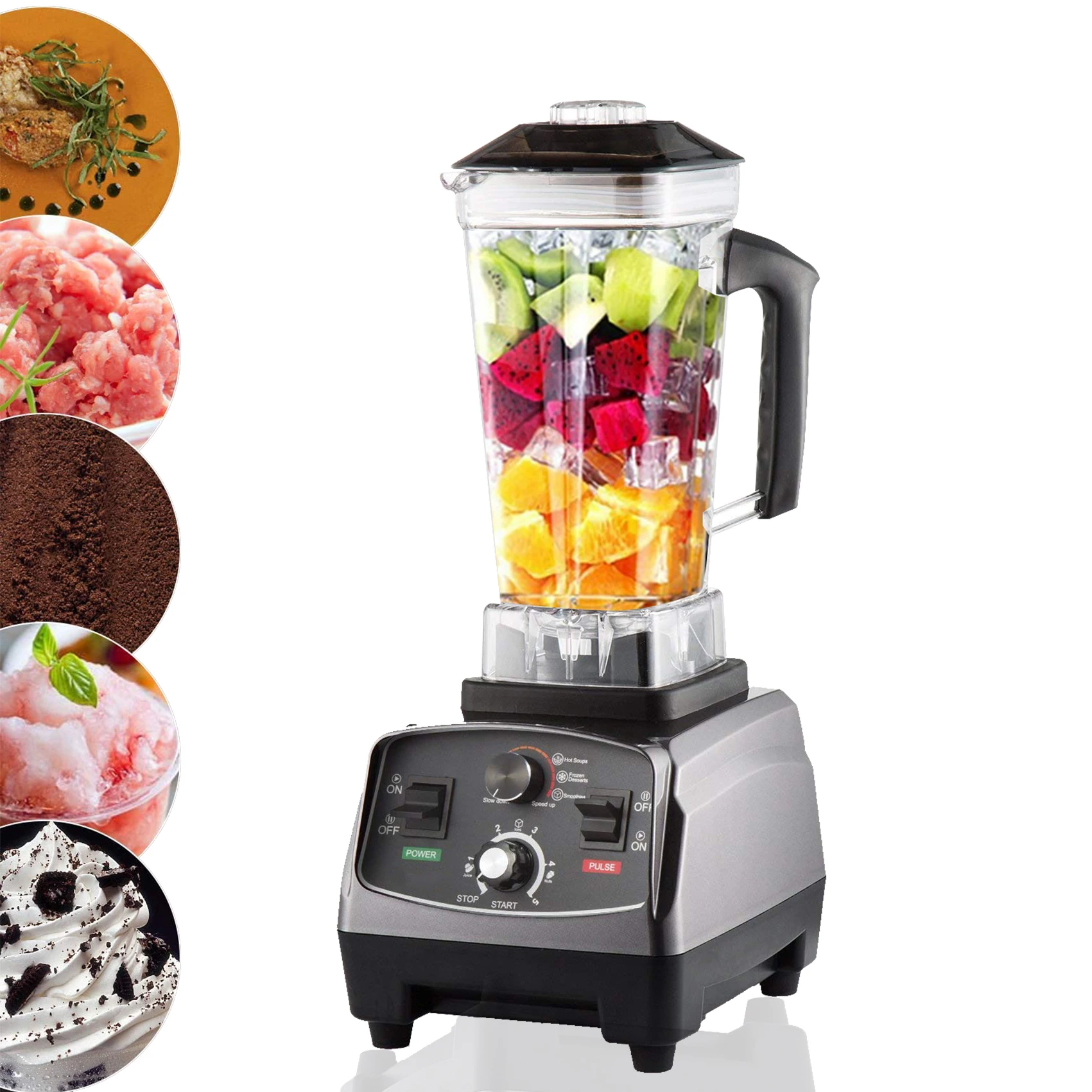 BPA Free 3HP 2200W Heavy Duty Commercial Grade Blender Mixer Juicer High  Power Food Processor Ice Smoothie Bar Fruit Blender